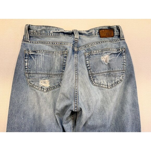Vintage Men's BKE Tyler Jeans 30x30 Blue Distressed Relaxed Fit - Picture 10 of 11